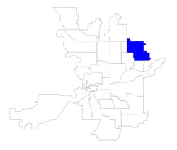 Location within the city of Spokane