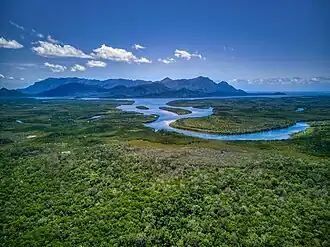 View towards Hinchinbook Island from Hinchbrook Lookout in Bemerside, 2022
