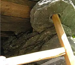 Ancient pivot hinges, found in the dry stone buildings