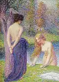 Hippolyte Petitjean, 1919, Femmes au bain, oil on canvas, 61.1 X 46&nbsp;cm, private collection
