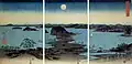 Moon above Kanazawa (Kanagawa Pref.)