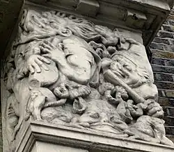 Nathaniel Hitch carving on the "Black Friar" Public House