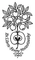 Bookplate designed by artist Jacques Hnizdovsky for his wife Stephanie