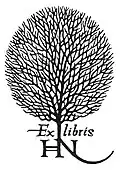 Jacques Hnizdovsky's own bookplate, 1972
