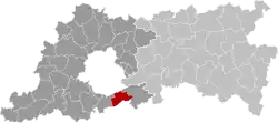 Location of Hoeilaart in Flemish Brabant