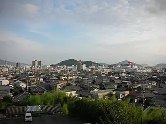 Hofu city seen from Hōfu Tenman-gū shrine.