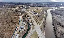 Aerial view of Hokah, Minnesota