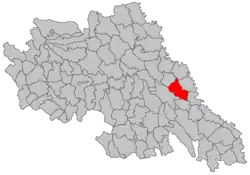Location in Iași County