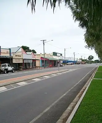 View of Home Hill's main street, along the Bruce Highway