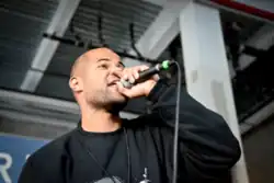 Homeboy Sandman performing live in 2008