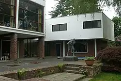 The terrace looking eastwards towards the bedroom wing