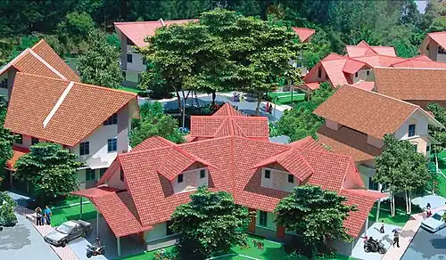 Bird's eye view of Honeycomb cul-de-sac