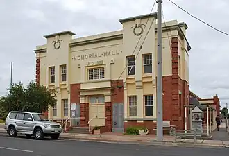 Memorial Hall in Hopetoun, built in 1922