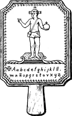 Image 39An early Mexican hornbook pictured in Tuer's History of the Horn-Book, 1896. (from Children's literature)