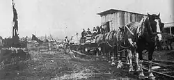 Horse-drawn tram at Redpa Station