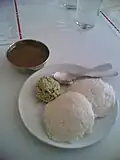 Idli served in an Udupi restaurant