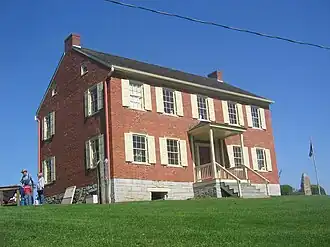 The Hower-Slote House is on the National Register of Historic Places and was built on the site of Fort Freeland (destroyed 1779)