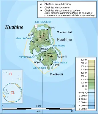 Location of Huahine
