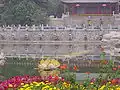 Huaqing Pool with artificial lotus