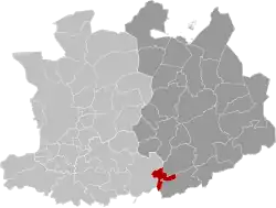 Location of Hulshout in the province of Antwerp