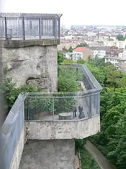 North face of the flak tower.