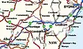 Olympic Highway, route A41, links Albury to Cowra