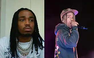 Quavo (left) and Travis Scott (right)