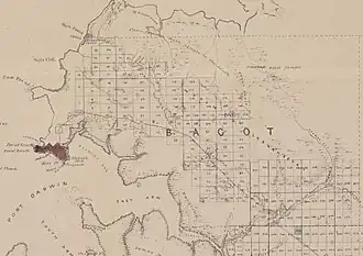 Map of the hundred in 1872