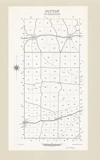 Map of Hundred of Cotton, 1964