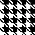 Houndstooth, the basis of the keeper's tweed popular among the upper classes from the 1860s until the 1930s