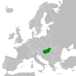 Location of Second Hungarian Republic