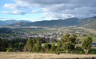 Huonville township from Scenic Hill