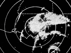 A radar loop of Hurricane Camille shows its track near Louisiana and Mississippi