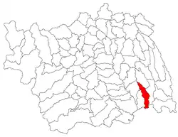 Location in Bacău County
