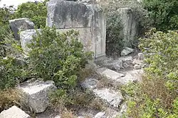 Remains of the northern doorway in the synagogue's front wall