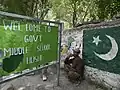 Signboard of the government school in Hushe.