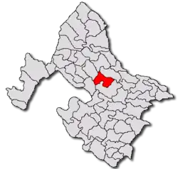 Location in Mehedinți County