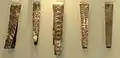5 flattened bracelets from the Huxley Hoard