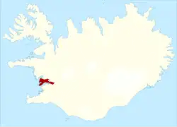 Location of Hvalfjarðarsveit
