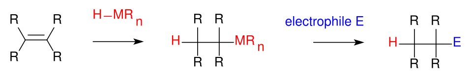 Hydrometalation of an alkene