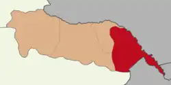 Map showing Aralık District in Iğdır Province