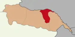 Map showing Karakoyunlu District in Iğdır Province
