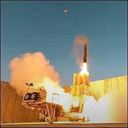Launch of an Arrow 3 missile in June 2025 during the Iran–Israel war