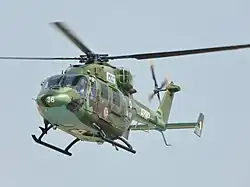 Indian Army operated ALH Dhruv (IA-1136) from 350 Army Aviation Squadron during ILA 2008