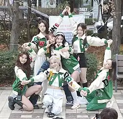 Ichillin' in November 2022 Top, left to right: Joonie, Chowon, Yeju, Jackie Bottom, left to right: Jiyoon, E.Ji, Chaerin