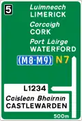 Map Type Advance Direction Sign