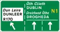 Lane Destination Sign