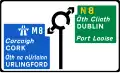 Map Type Advance Direction Sign (roundabout)