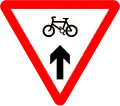 RUS 026A Yield Sign for Cyclists[note 3]
