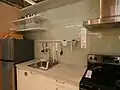 High tile backsplash